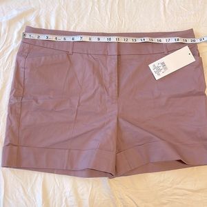 NWT Rekucci size 18 purple/lavender cuffed shorts